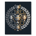 Gold Silver Laurel Urn Wreath Arrangement Rug