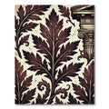 Deep Burgundy Acanthus Leaf Column Rug