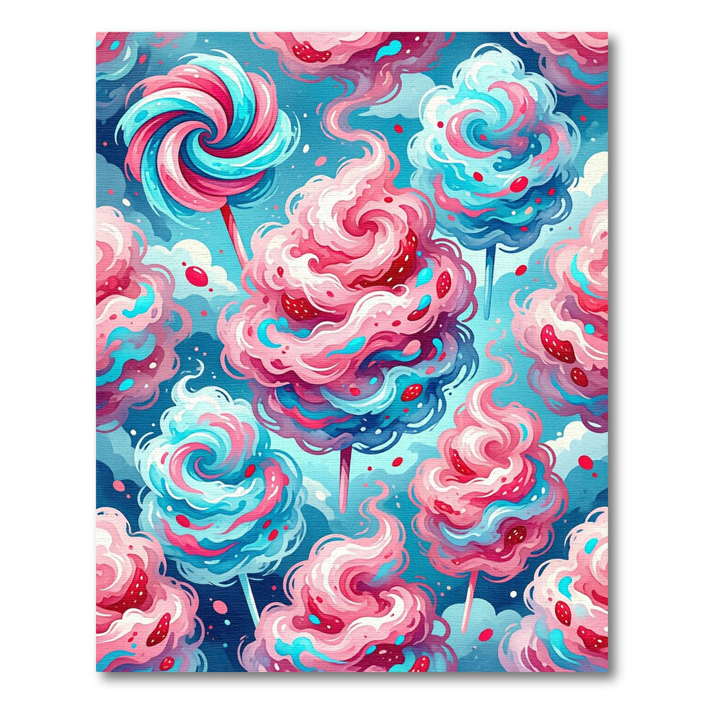 Whimsical Cotton Candy Swirls Rug