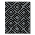 Sophisticated Charcoal and Black Geometric Diamond Rug