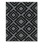 Sophisticated Charcoal and Black Geometric Diamond Rug