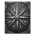 Gothic Steel Compass Sunburst Rug