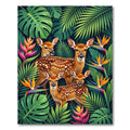 Lush Fawn and Tropical Foliage Rug