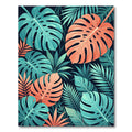 Vibrant Tropical Monstera Leaf Botanical Rug