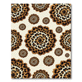 Safari Spotted Brown Floral Medallion Rug