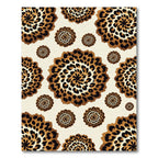 Safari Spotted Brown Floral Medallion Rug