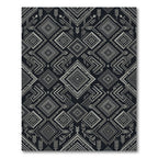 Cool Silver Geometric Diamond Tribal Rug