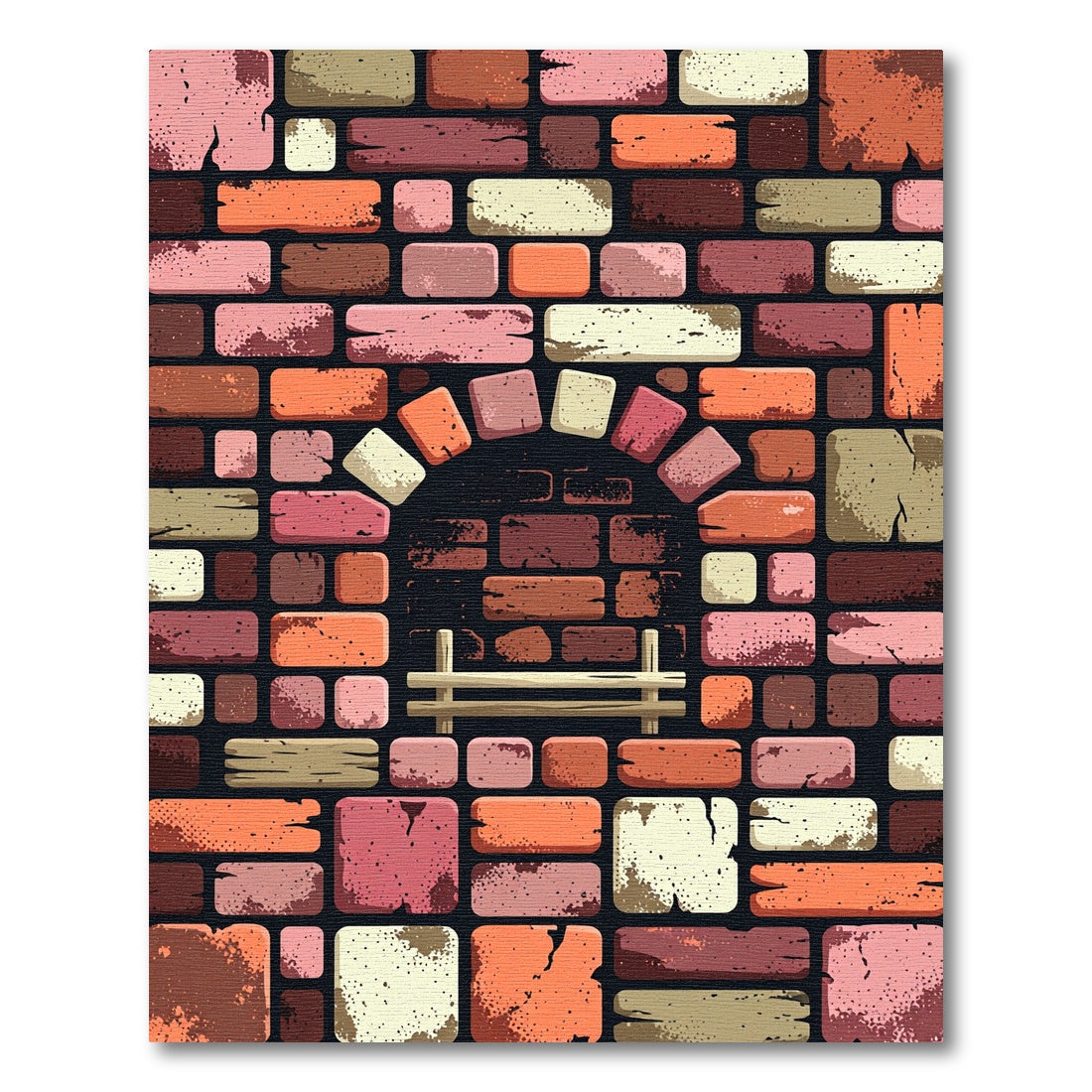 Earthy Brick Archway Terrace Rug