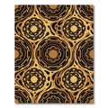 Golden Chain Medallion Abstract Umber Rug