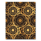 Golden Chain Medallion Abstract Umber Rug
