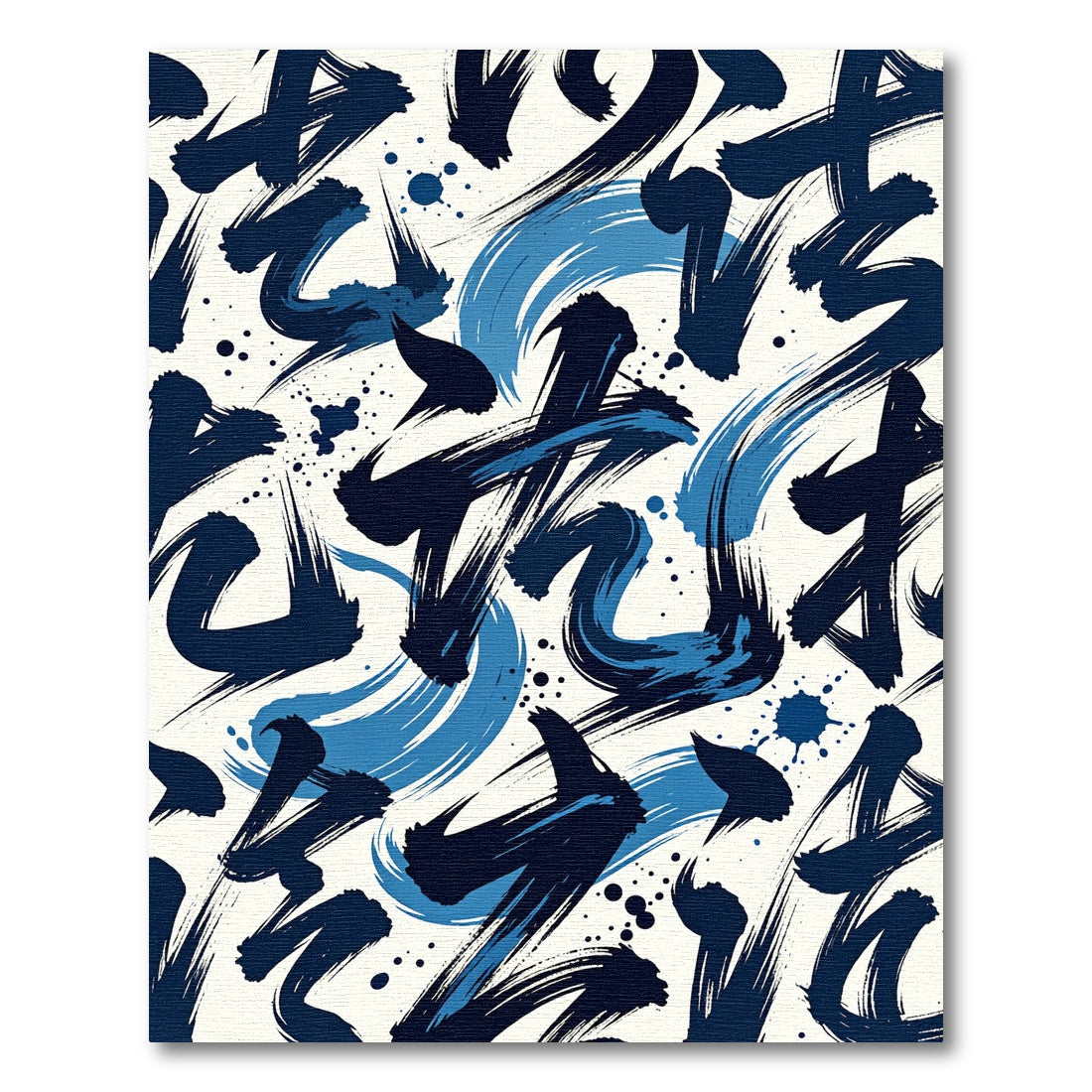 Ink Splatter Brushstroke Abstract Rug