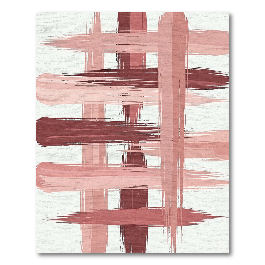 Crimson Rose Woven Brushstroke Rug