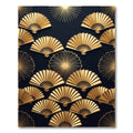 Golden Sunburst Fan Arrangement Rug