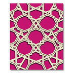 Bold Magenta Geometric Interlocking Octagon Rug