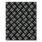 Metallic Silver Interwoven Woven Basketweave Rug