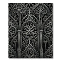 Gothic Architectural Charcoal Lace Rug