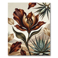 Earthy Desert Bloom with Sharp Agave Rug