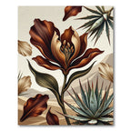Earthy Desert Bloom with Sharp Agave Rug