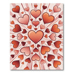 Vibrant Red Heart Burst Radiance Rug