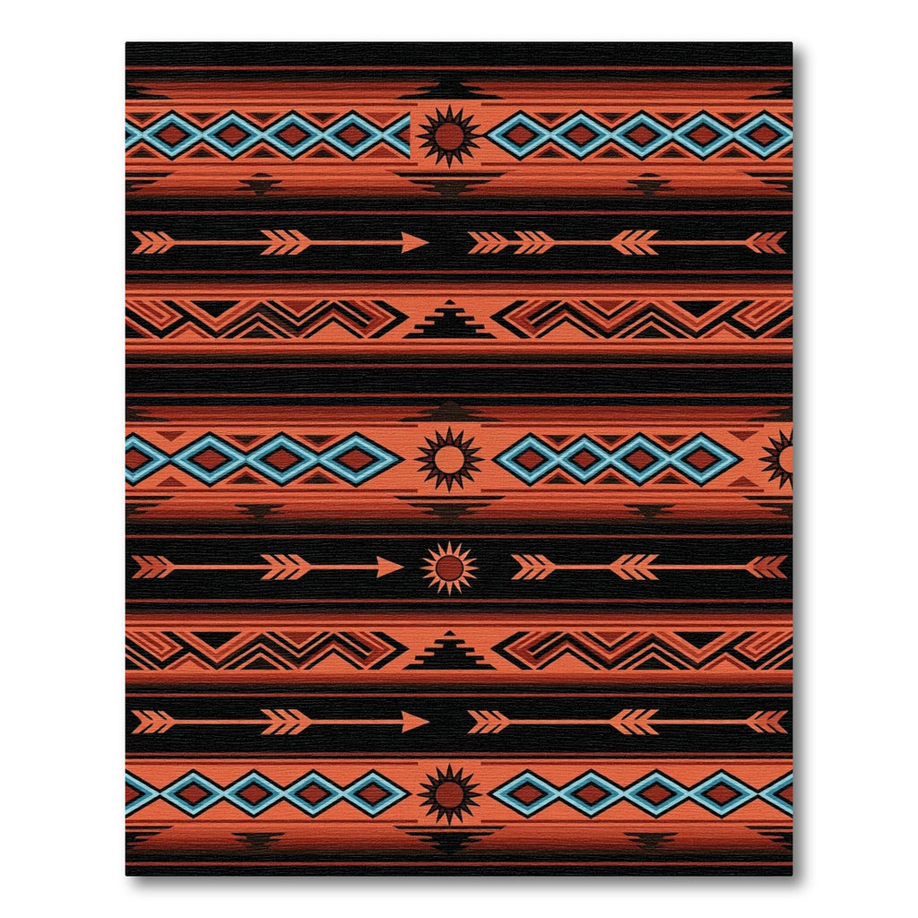Earthy Sunset Southwest Geometric Arrow Rug