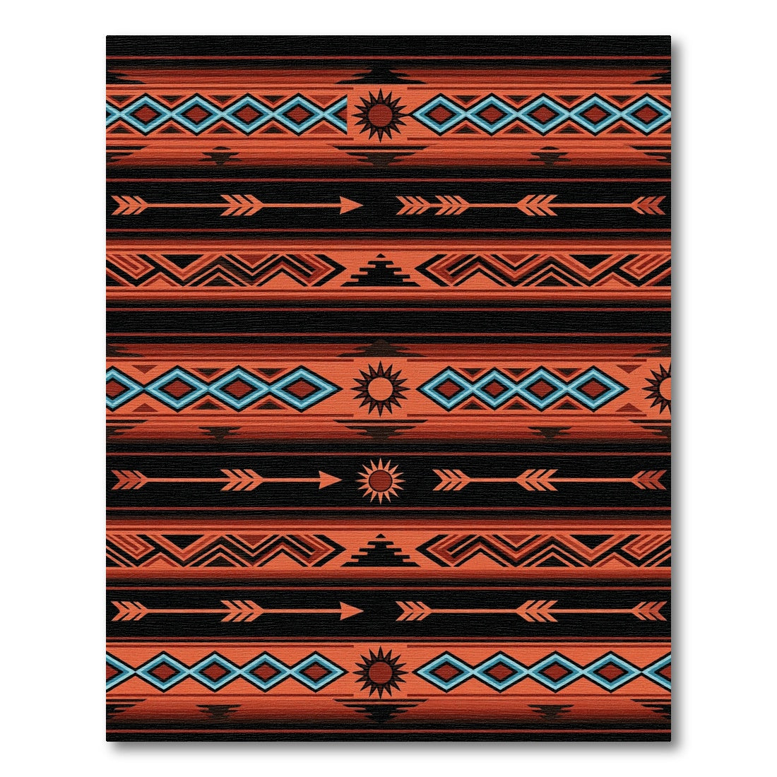 Earthy Sunset Southwest Geometric Arrow Rug