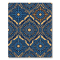 Royal Blue Damask Gold Mandala Rug