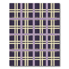 Deep Purple Cream Plaid Grid Rug