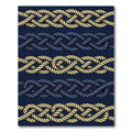 Nautical Braided Yellow Blue Rope Rug