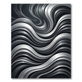 Chic Silver Swirl Modern Lines Rug