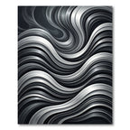 Chic Silver Swirl Modern Lines Rug