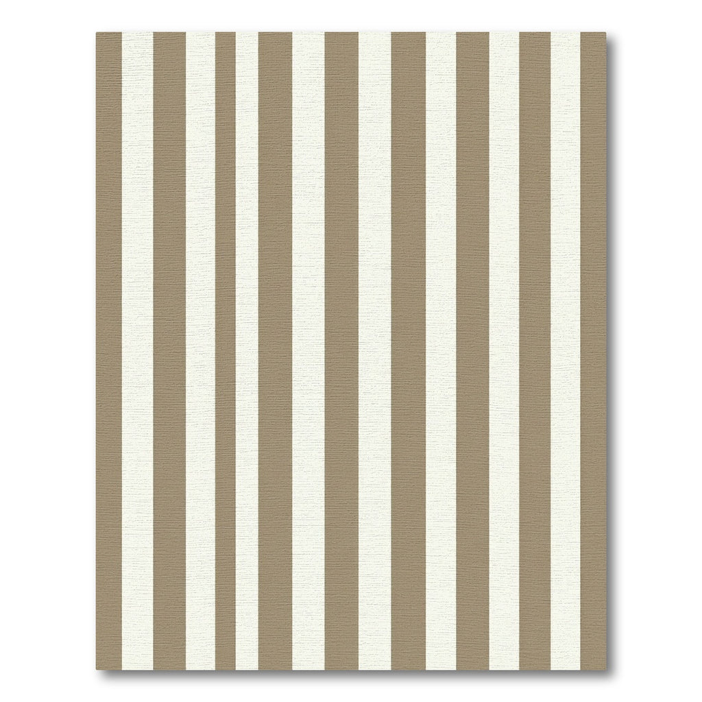Classic Tan White Vertical Stripe Rug
