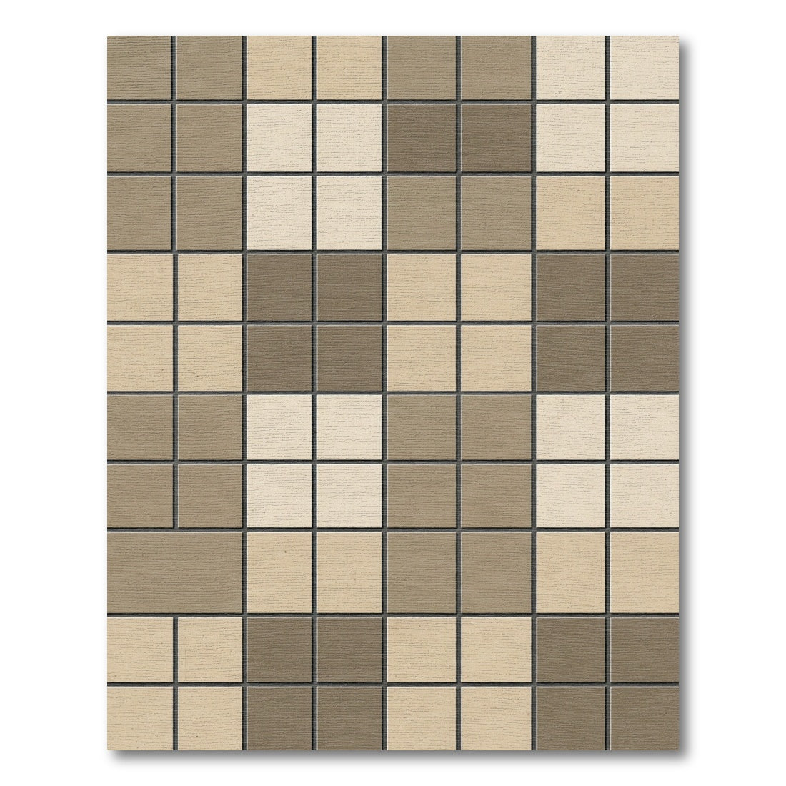 Earthy Tone Square Grid Tessellation Rug