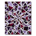 Geometric Amethyst Purple Fragmented Mosaic Rug