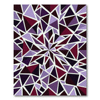 Geometric Amethyst Purple Fragmented Mosaic Rug