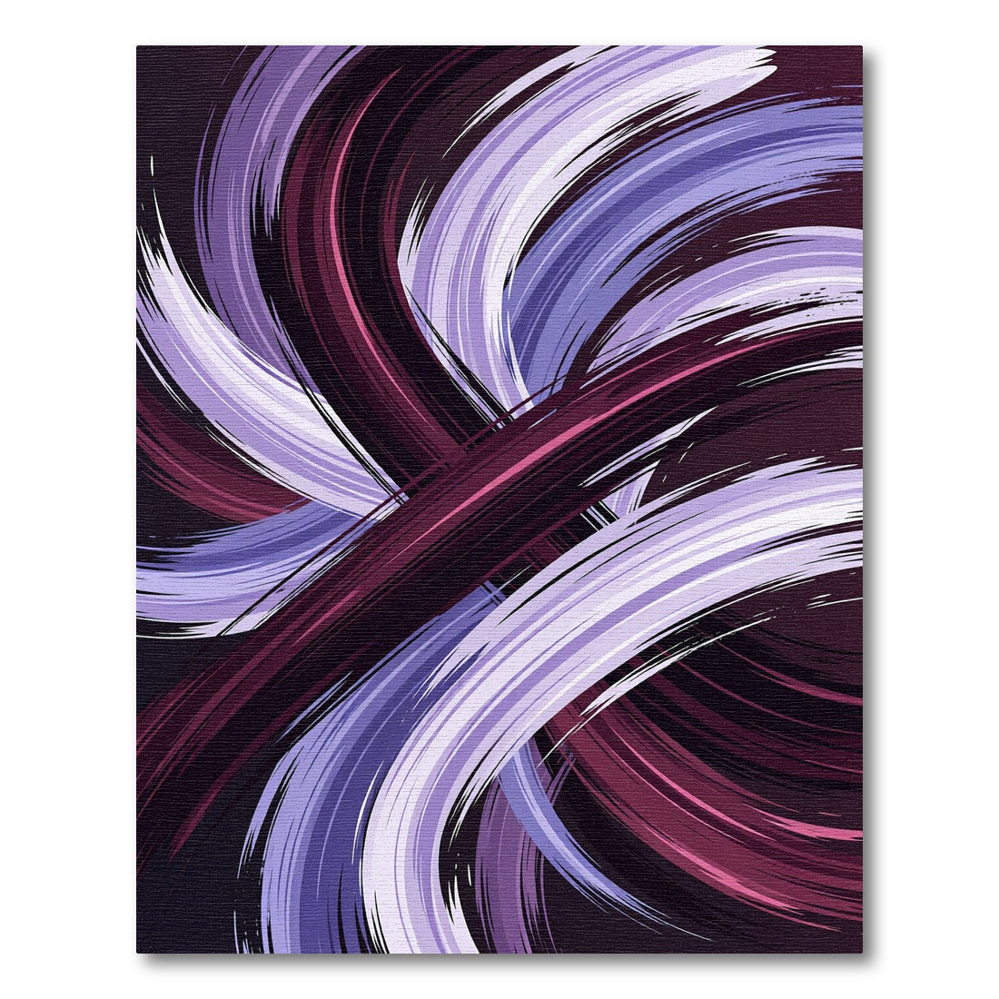 Abstract Plum and Lavender Swirl Rug