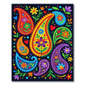 Vibrant Multicolored Paisley Floral Art Rug
