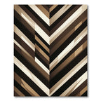 Abstract Earthy Tone Chevron Stripe Rug