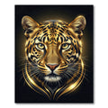 Majestic Golden Leopard Portrait Luminary Rug