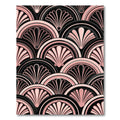 Art Deco Blush Pink Fan Shell Rug