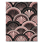 Art Deco Blush Pink Fan Shell Rug