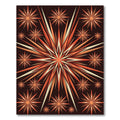 Burnt Orange Starburst Burst Rug