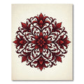 Crimson Red Floral Medallion Rug