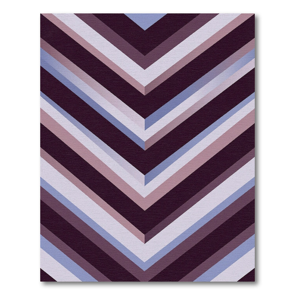 Deep Plum Chevron Stripes Rug