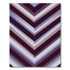 Deep Plum Chevron Stripes Rug