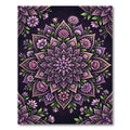 Elegant Purple Floral Mandala Medallion Rug