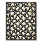 Gray Interlocking Knotwork Parchment Roughness Rug