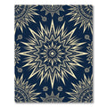 Celestial Navy Gold Starburst Geometric Rug