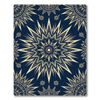 Celestial Navy Gold Starburst Geometric Rug