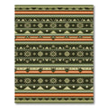 Geometric Earth Tones Tribal Stripes Rug