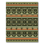 Geometric Earth Tones Tribal Stripes Rug